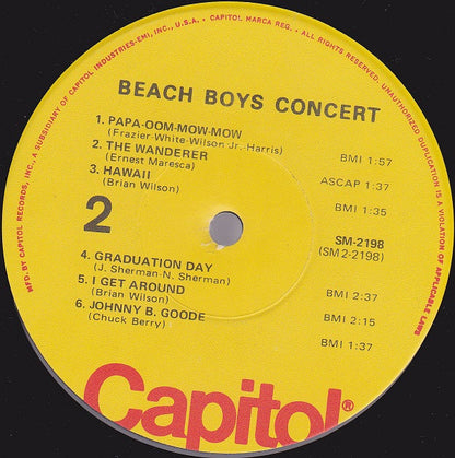 The Beach Boys : Concert (LP, Album, RE, Jac)