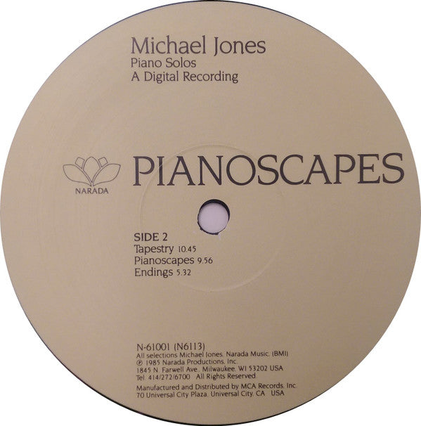 Michael Jones : Pianoscapes (Piano Solos) (LP, RE)