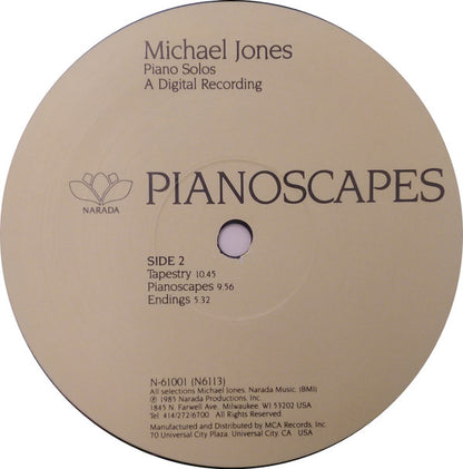 Michael Jones : Pianoscapes (Piano Solos) (LP, RE)