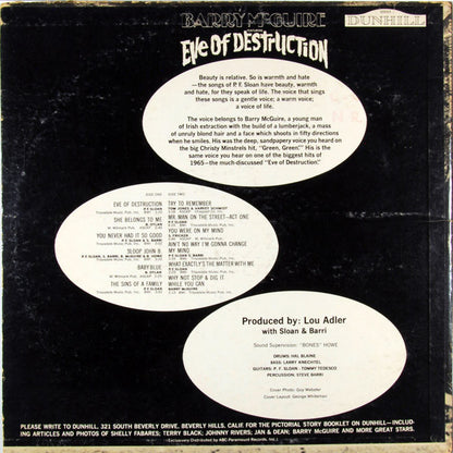 Barry McGuire : Eve Of Destruction (LP, Album, Mono)