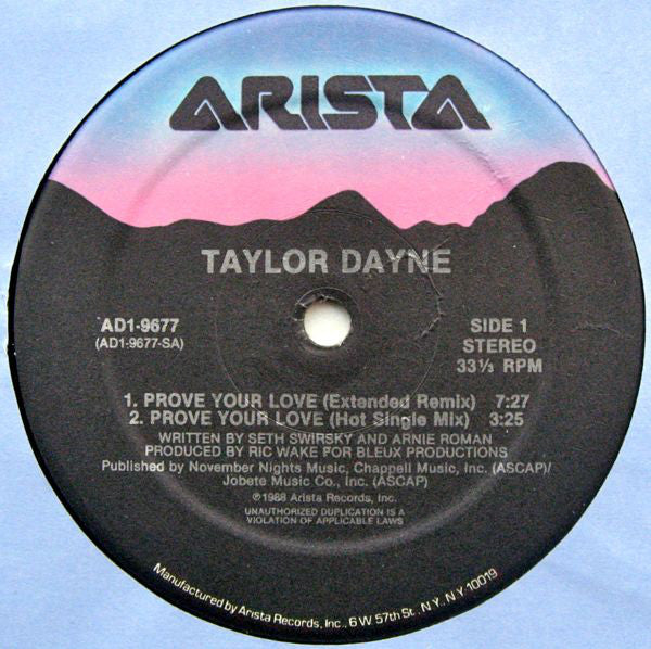 Taylor Dayne : Prove Your Love (12", Single)