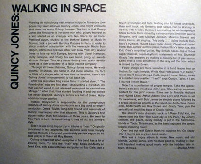 Quincy Jones : Walking In Space (LP, Album, Pit)
