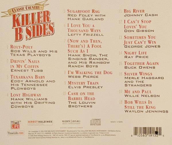 Various : Classic Country - Killer B Sides (CD, Comp, Mono)