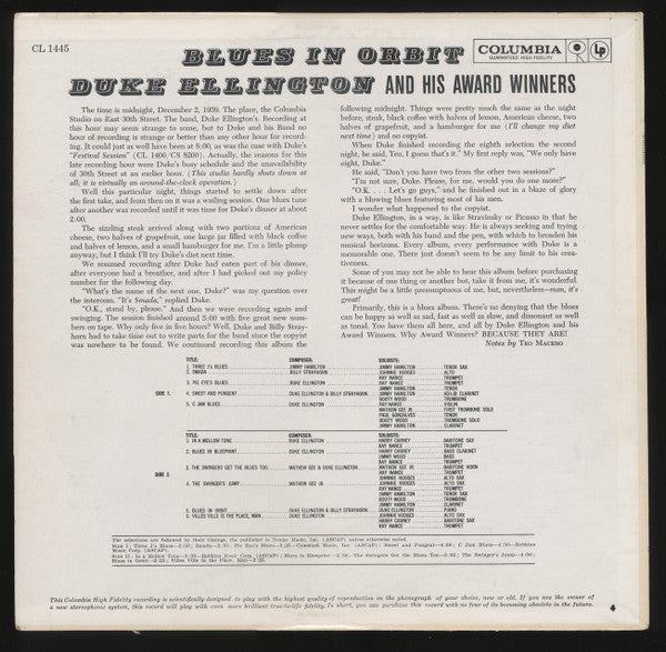 Duke Ellington : Blues In Orbit (LP, Album, Mono)