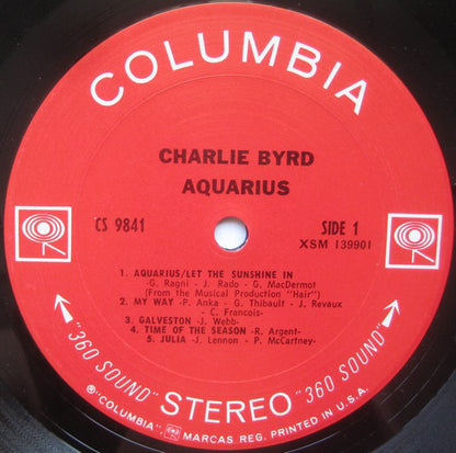 Charlie Byrd : Aquarius (LP, Album)