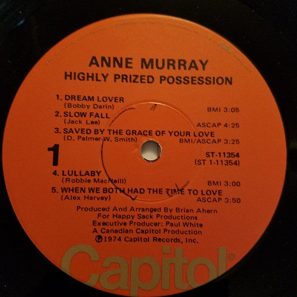 Anne Murray : Highly Prized Possession (LP, Album, Los)