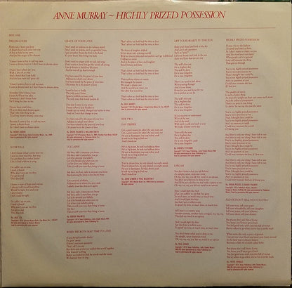 Anne Murray : Highly Prized Possession (LP, Album, Los)
