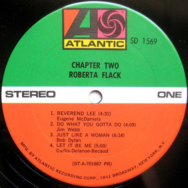 Roberta Flack : Chapter Two (LP, Album, Pre)