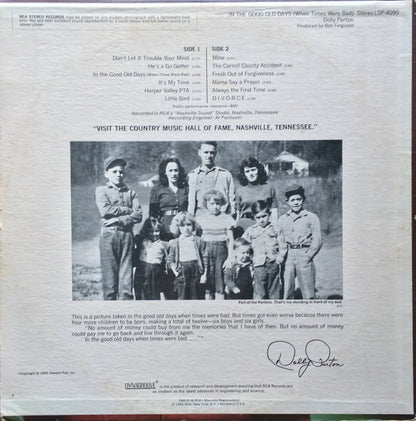 Dolly Parton : In The Good Old Days (When Times Were Bad) (LP, Album)