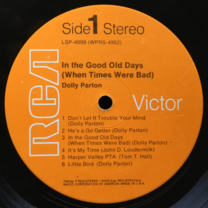 Dolly Parton : In The Good Old Days (When Times Were Bad) (LP, Album)