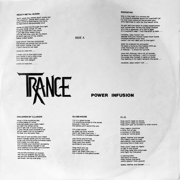 Trance (6) : Power Infusion (LP, Album)