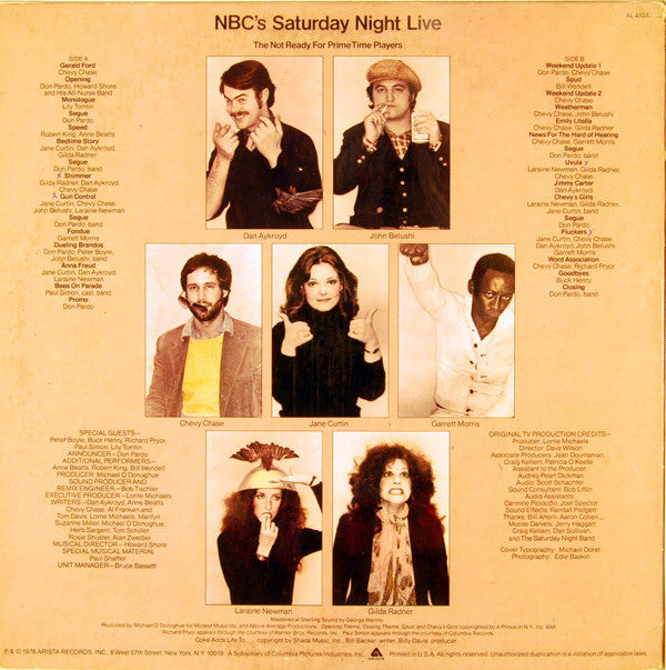 Various : NBC's Saturday Night Live (LP, Album, RE, Bla)