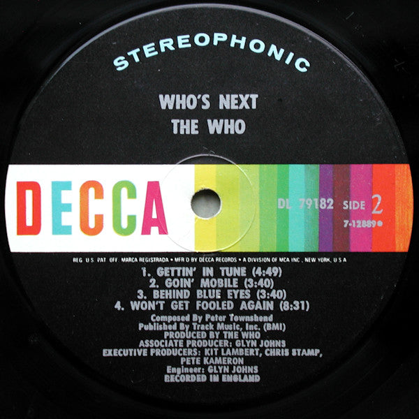 The Who : Who's Next (LP, Album, Glo)