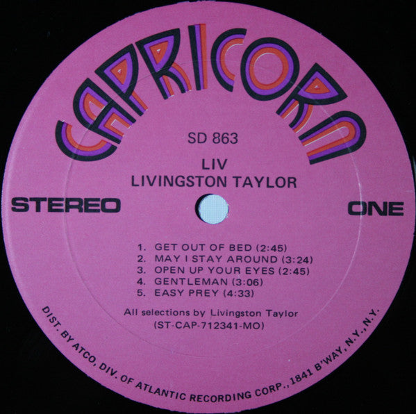 Livingston Taylor : Liv (LP, Album, MO )