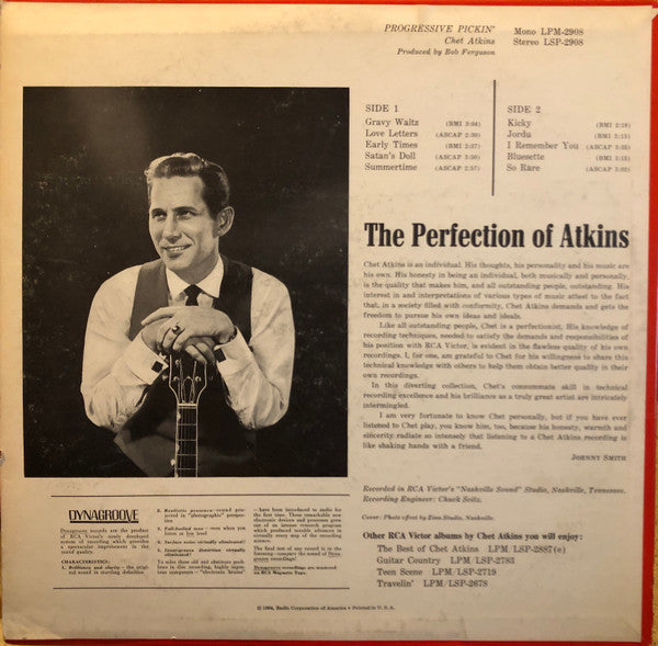 Chet Atkins : Progressive Pickin' (LP, Album, Hol)