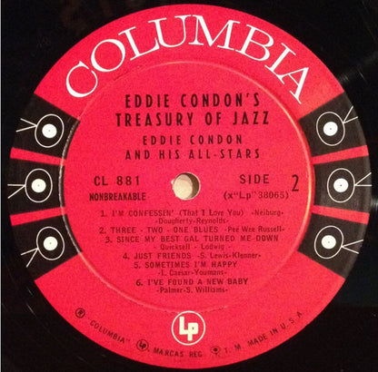 Eddie Condon And His All-Stars : Eddie Condon's Treasury Of Jazz (LP, Album, Mono)