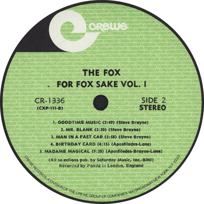 The Fox (4) : For Fox Sake Vol.1 (LP, Album, All)