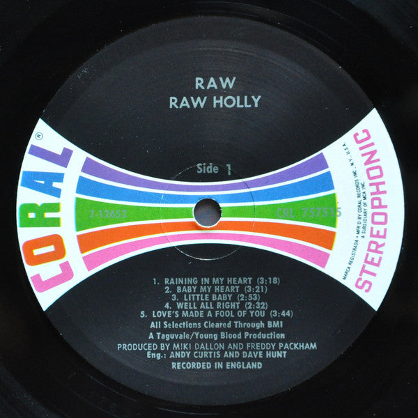 Raw (22) : Raw Holly (LP, Album)