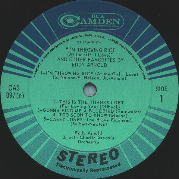 Eddy Arnold : I'm Throwing Rice (At The Girl I Love) And Other Favorites By  Eddy Arnold (LP, Album)
