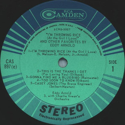 Eddy Arnold : I'm Throwing Rice (At The Girl I Love) And Other Favorites By  Eddy Arnold (LP, Album)