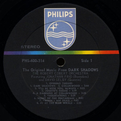 The Robert Cobert Orchestra Featuring Jonathan Frid And David Selby : The Original Music From ABC-TV's Dark Shadows (LP, Album)