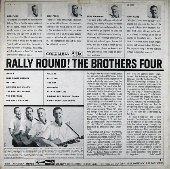 The Brothers Four : Rally 'Round! (LP, Album)