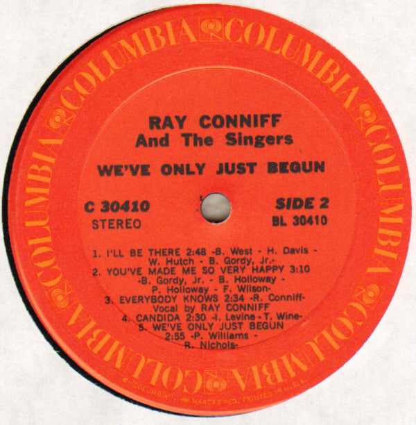 Ray Conniff And The Singers : We've Only Just Begun (LP, Album)