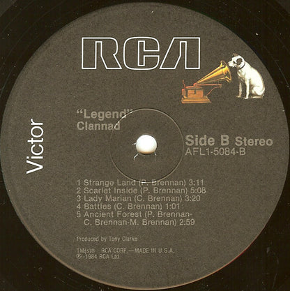Clannad : "Legend" (LP, Album, Ind)