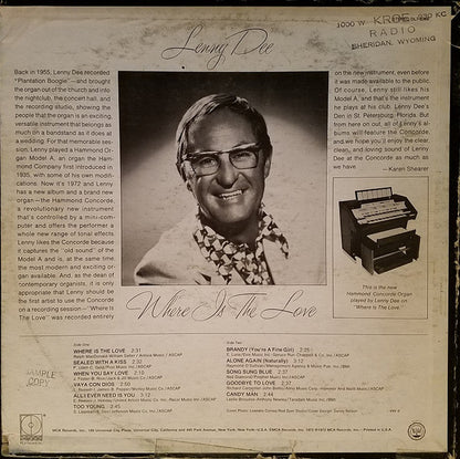 Lenny Dee (2) : Where Is The Love (LP, Album)