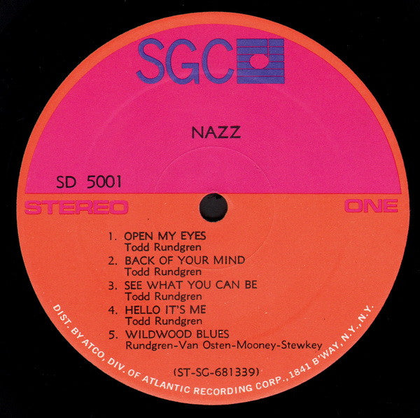 Nazz : Nazz (LP, Album, Gat)