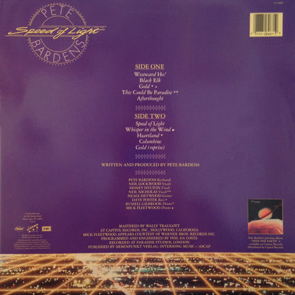 Peter Bardens : Speed Of Light (LP, Album, All)
