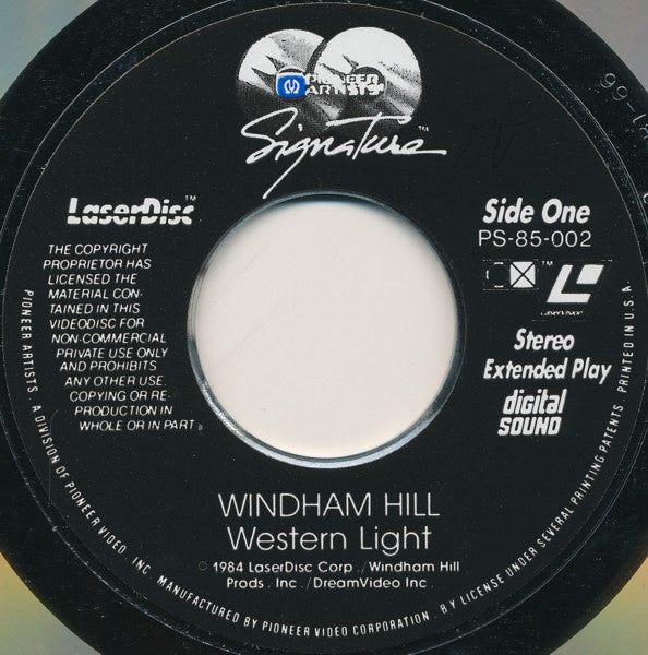 Various : Windham Hill: Western Light (Laserdisc, 12", S/Sided, NTSC, CLV)