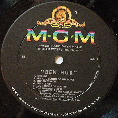 Miklós Rózsa : Ben-Hur (LP, Mono, Dlx, MGM + Box)