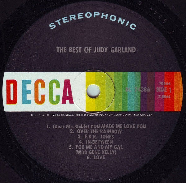 Judy Garland : The Best Of Judy Garland (2xLP, Comp, RE)