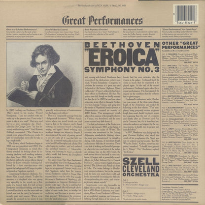 Ludwig van Beethoven - George Szell, The Cleveland Orchestra : Eroica Symphony No. 3 (LP, RE)