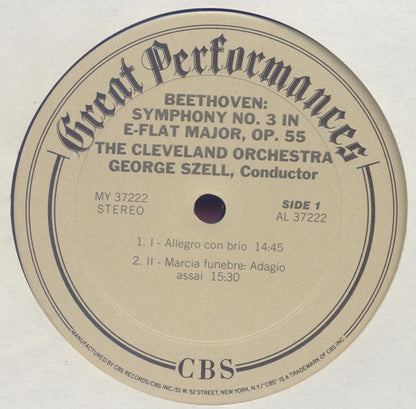 Ludwig van Beethoven - George Szell, The Cleveland Orchestra : Eroica Symphony No. 3 (LP, RE)