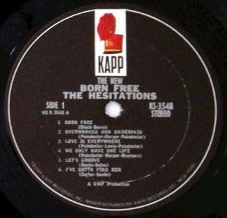 The Hesitations : The New Born Free (LP, Album)