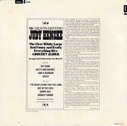 Judy Henske : The Death Defying Judy Henske (LP, Mono)