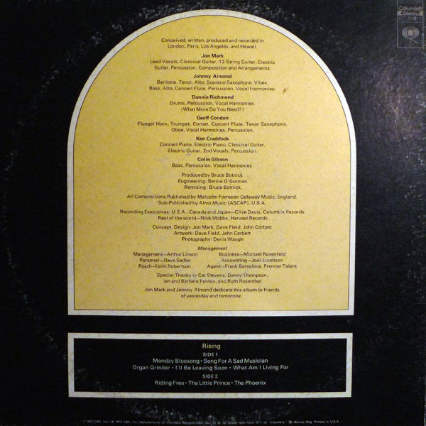 Mark-Almond : Rising (LP, Album, Ter)