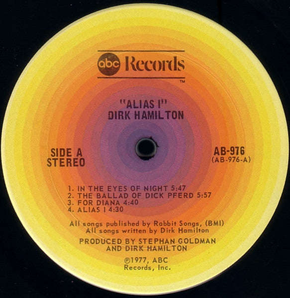 Dirk Hamilton : Alias I (LP, Album, San)