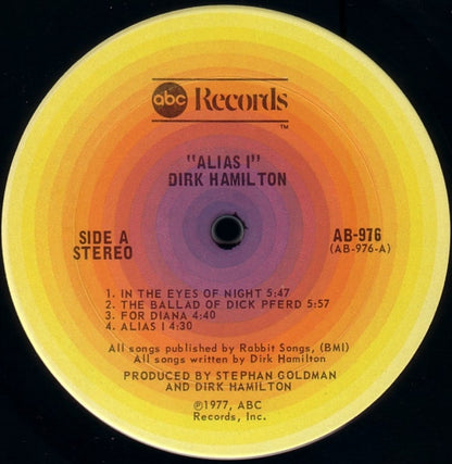 Dirk Hamilton : Alias I (LP, Album, San)