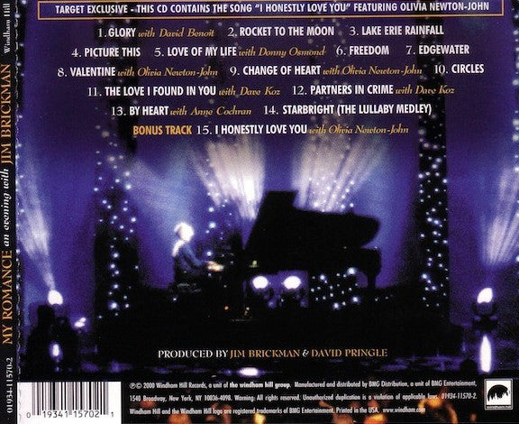Jim Brickman : My Romance - An Evening With Jim Brickman (CD, Album, Ltd)