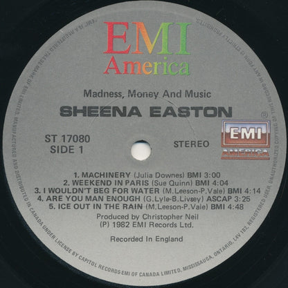 Sheena Easton : Madness, Money And Music (LP, Album)