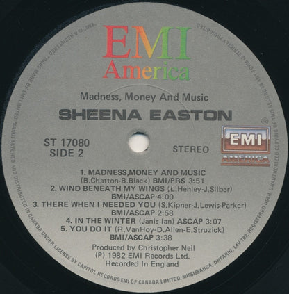 Sheena Easton : Madness, Money And Music (LP, Album)
