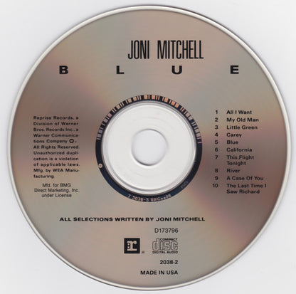 Joni Mitchell : Blue (CD, Album, Club, RE)