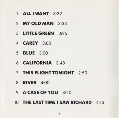 Joni Mitchell : Blue (CD, Album, Club, RE)