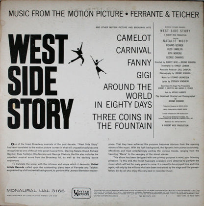 Ferrante & Teicher : Music From The Motion Picture West Side Story And Other Motion Picture And Broadway Hits (LP, Album, Mono)