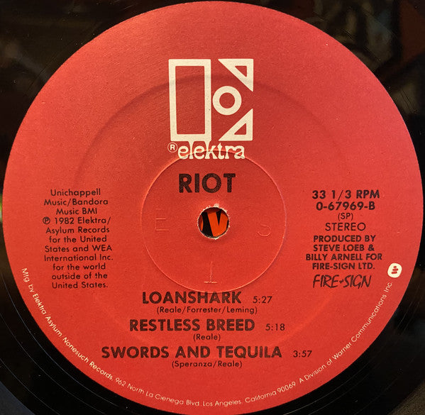 Riot (4) : Riot Live (12", EP, Ltd, Spe)