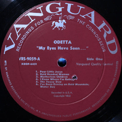Odetta : My Eyes Have Seen (LP, Album, Mono, Roc)