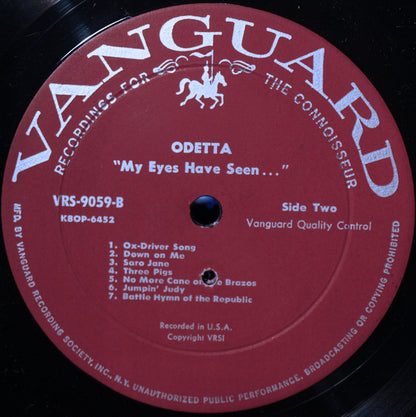 Odetta : My Eyes Have Seen (LP, Album, Mono, Roc)